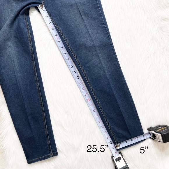 Free People High Waist Medium Wash Cropped  Skinny Jeans - Picture 9 of 10